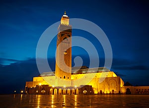 Hassan II Mosque in Casablanca, Morocco Africa