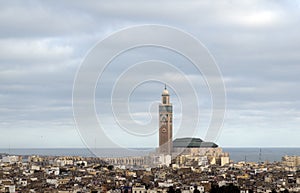 Hassan II mosque in Casablanca Morocco Africa