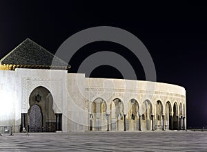 Hassan II mosque Casablanca Morocco night