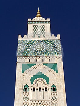 Hassan II mosque detail, Casablanca, Morocco photo