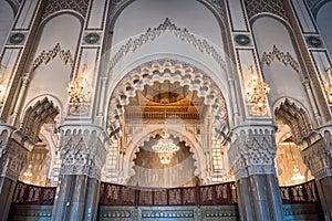 Hassan II Mosque interior arc Casablanca Morocco