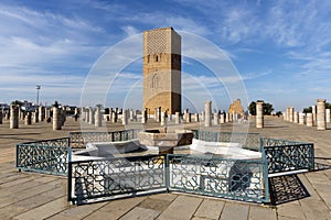 The Hassan Tower in Rabat, Morocco photo