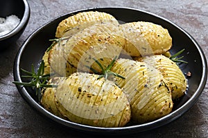 Hasselback Potatoes with Rosemary