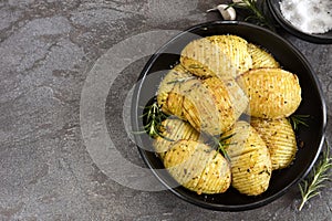 Hasselback Potatoes with Rosemary