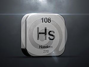 Hassium element from the periodic table