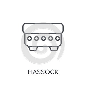hassock linear icon. Modern outline hassock logo concept on whit
