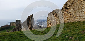 Hasting Castle overlooking Hastings