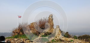 Hasting Castle overlooking Hastings