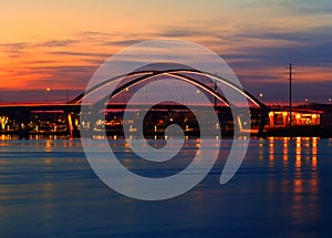 Hastings Bridge with Sunrise, Hastings, Minnesota