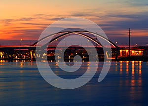 Hastings Bridge with Sunrise, Hastings, Minnesota photo