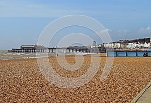 Hastings Pier, UK pictured in April 2010 just 6 months before a fire virtually destroyed it