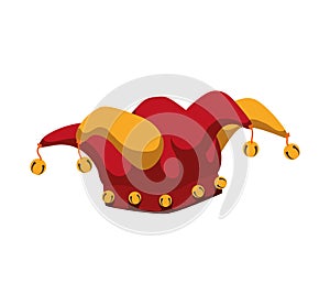 Hat arlequin carnival celebration icon. Vector graphic photo