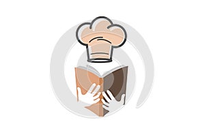 Hat Chef Book Learning Logo