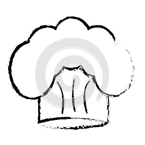 Hat chef drawn accesory icon