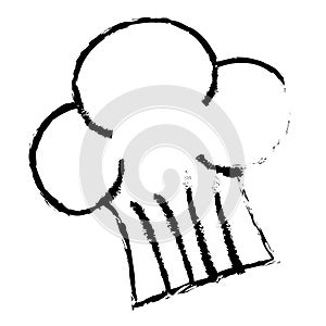 Hat chef drawn accesory icon