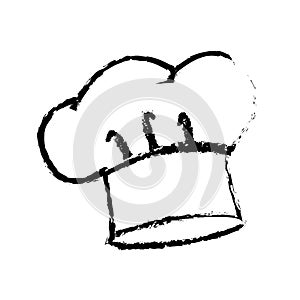 Hat chef drawn accesory icon