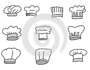 Hat chef isolate vector set