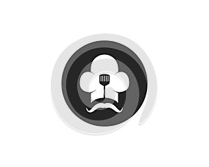 Hat chef logo template vector icon illustration design.