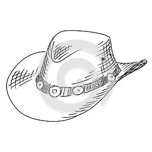 Cowboy hat isolated on white background