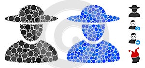 Hat Man Composition Icon of Round Dots