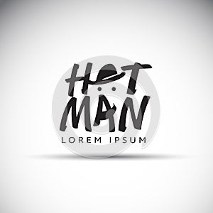 Hat Man logotype. typographic of `Hat man` - vector