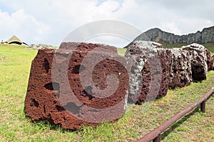 Hat of Moai in Easter Island, Chile