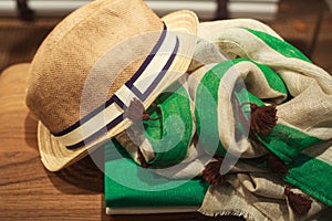 Hat, scarf and man clothes