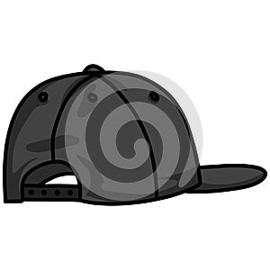 Hat Snapback Cap Backward Illustration Vector photo