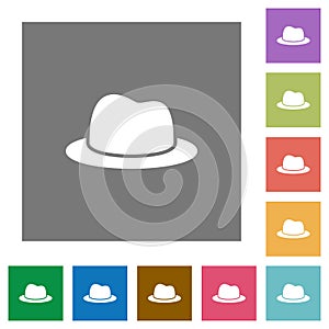Hat square flat icons