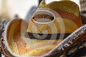 Hat on tourist stall in San Miguel de Cozumel photo