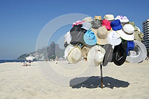 Hat Vendor Ipanema Beach Rio de Janeiro Brazil
