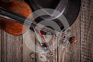 Hat and violin