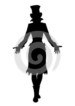 Hat woman silhouette