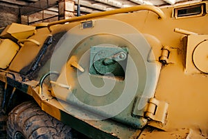 Hatch armored close-up, modern Russian armored car