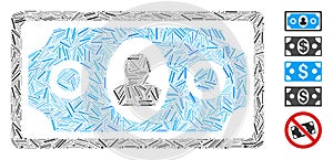 Hatch Collage Banknote Icon