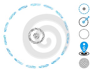 Hatch Collage Circle Area Icon