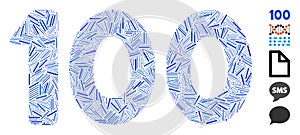 Hatch Collage 100 Digits Text Icon photo