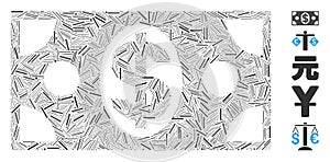 Hatch Collage Dollar Banknote Icon