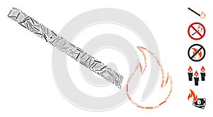 Hatch Collage Match Flame Icon