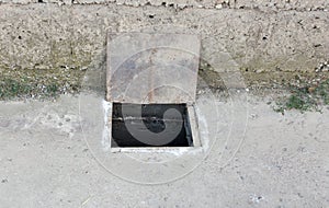 Hatch in concrete