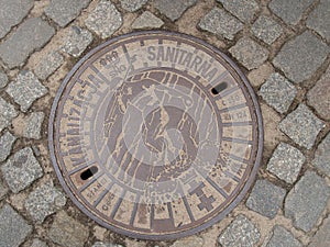 Hatch cover in Gdansk, Poland