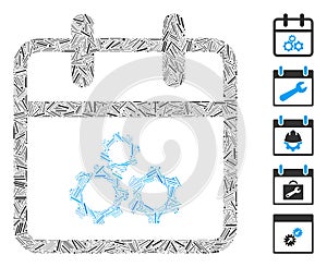 Hatch Mechanics Day Icon Vector Mosaic