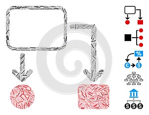 Hatch Mosaic Flowchart Scheme Icon