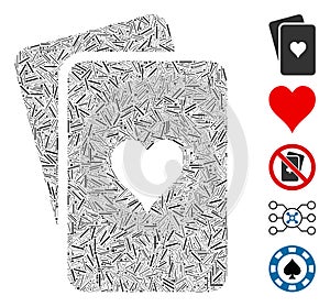 Hatch Mosaic Hearts Playing Cards Icon photo