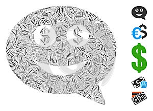Hatch Mosaic Millionaire Smiley Message Icon photo