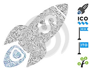 Hatch Mosaic Startup Rocket Launch Icon