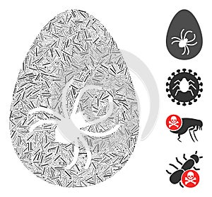 Hatch Parasite Egg Icon Vector Collage