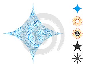 Hatch Sparcle Star Icon Vector Mosaic