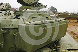 Hatch on turret of T-72 tank