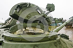 Hatch on turret of T-72 tank
